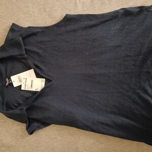 Splendid Navy Crewneck Polo Tee